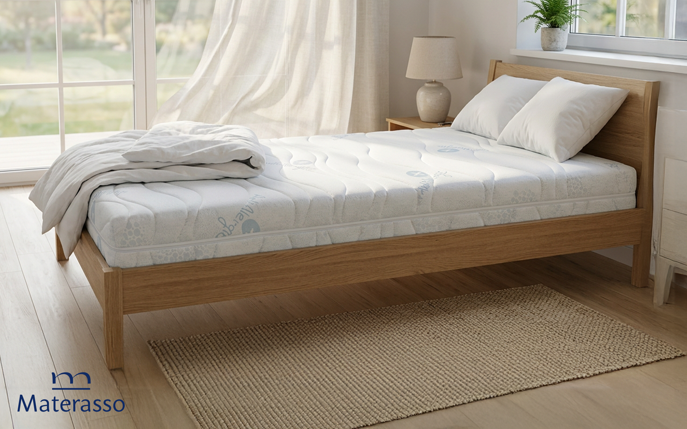 Two-sided mattress 200/200 Hudson, white  2
